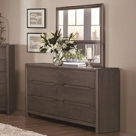 Contemporary Dresser and Mirror with Dovetail Joinery